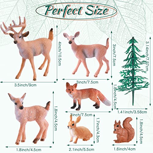 Zomiboo 21 Forest Animals Figurines Deer Hunting Cake Decorations