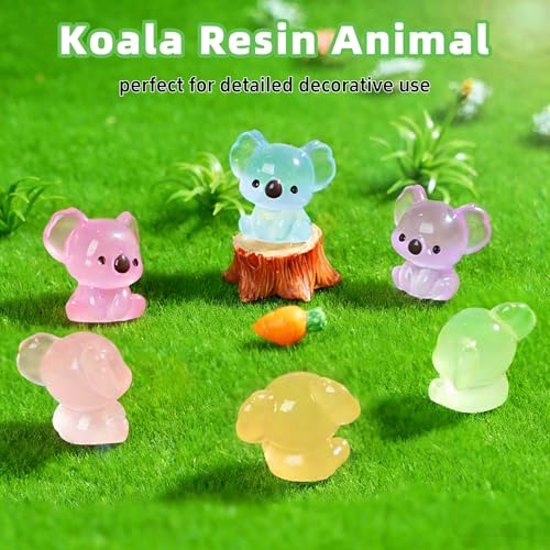 Glow in The Dark Koala Resin Animals - color: Blue Koala