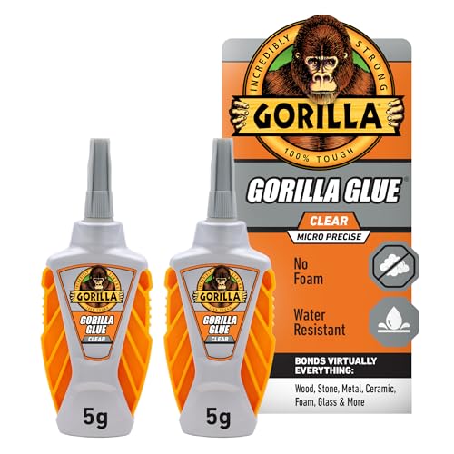 Gorilla Micro Precise Clear Glue, All Purpose, Polyurethane, 5g, 2-Pack - size: 0.13 Fl Oz, style: Micro Precise 2 Pack