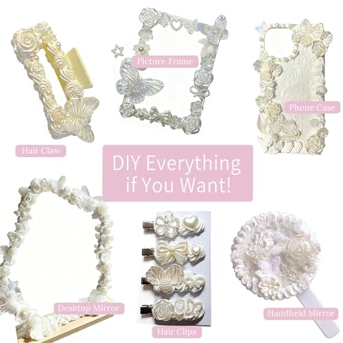 White Decoden Cream Glue, Whipped Cream Glue Clay Kit for Crafts - color: White
