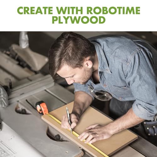 ROBOTIME 6-Pack Laser Wood Sheets 1/8" - 12 x 16 x 1/8 Inch - Basswood 2Pcs & Walnut 2Pcs & Birch 2Pcs - 3mm Plywood Sheets for Laser Cutting, Engraving & Wood Burning (Pyrography) - color: Basswood+Walnut+Birch, size: 1/8" x 12" x 16"-6 Pack