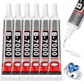 6 PCS 15ml B7000 Rhinestone Glue Clear for Bedazzling with Precision Tip