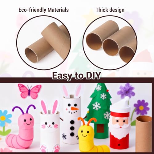 Czoynife Brown Cardboard Tubes for Crafts, 36Pack, Bulk Paper Rolls for Kids DIY, Classroom Art Supplies, Holiday Decor (1.38x3.98, 1.57x3.98,1.69x3.98) - color: Brown, size: 36Pack
