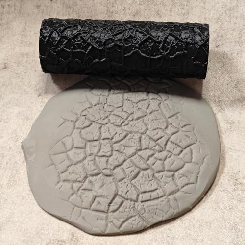 3-Piece Terrain Texture Roller Set, Tabletop Wargame Craft Tool - color: 3-piece set Gravel board pattern/Gravel vein crack/Gravel pattern