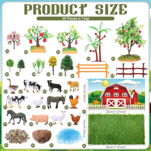 Teyva Daily 48 Pcs Farm Diorama Kit Habitat Project Box Set - color: Farm