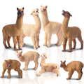 Toymany 8PCS Realistic Alpaca Figurines Llama Figures - Plastic Forest Jungle Animal Figurines, Christmas Birthday Toy Gift for Kids Boys Girls - style: 8PCS Alpaca