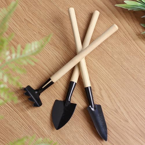 GANAZONO 8 Sets Mini Gardening Tools Portable Garden Hand Tools Set Miniature Gardening Rake Trowel and Shovel for Bonsai Succulents Herbs Planting