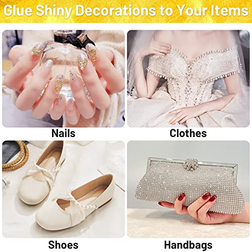 B7000 Jewelry Metal Glue with Precision Tips, Upgrade Clear B-7000 Glues Paste Transparent Liquid Fusion Fabric Glue for Phone Repair, Glass, Wooden, Rhinestone Jewelry Crafts, DIY Tumblers (4 x15ML) - color: 4 x15ML/ 0.5fl oz