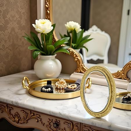 1/12 Scale Style Miniature Frame Mirror House Wall Decor for Bedroom Furniture