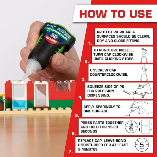 Loctite Super Glue Repositionable Gel, Clear, 0.14 fl oz Bottle, 2 Pack - Superglue for Plastic, Wood, Metal, Crafts & Repair, Cyanoacrylate Adhesive Instant Glue - size: 2 Pack