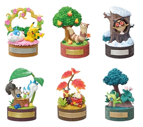 Reement Pokémon Forest Small Nothing Series Peaceful Moments! 6Pieces, 1 Box, Single Size (H x W x D): 4.5 x 2.8 x 2.8 inches (115 x 70 x 70 mm), PVC, ABS