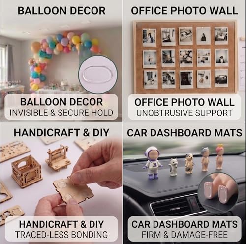 320Pcs Double Sided Adhesive Dots for Sonny Angel & Smiski Figures, Transparent Mounting Putty for Wall Decor, Posters, Photo & Crafting, Removable Sticky Tack Dots, No Residue & Wall Safe