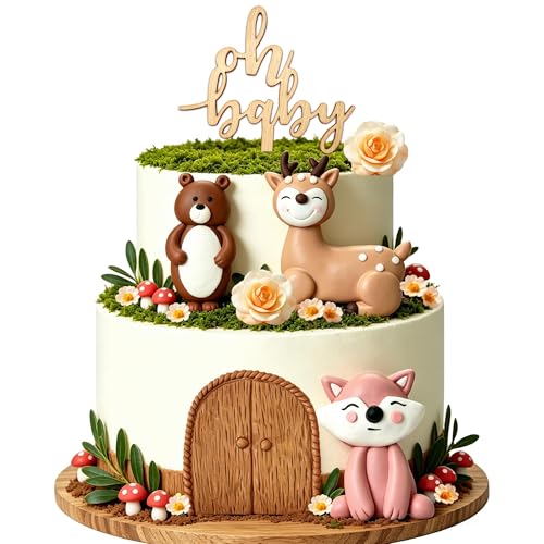 Woodland Cake Toppers, Oh Deer Baby Shower Cake Decorations