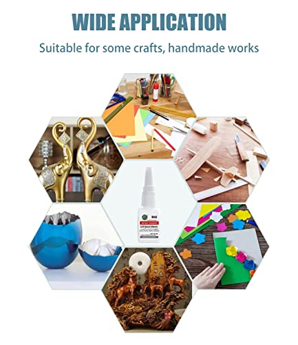 Super Glue for Craft, Instantly Strong Adhesive for Craft, Model, Miniatures, Lego, Scrapbooking, Card Making, Photo, Toy, Decor, Crystal - Clear, Waterproof, Heat-Resistant