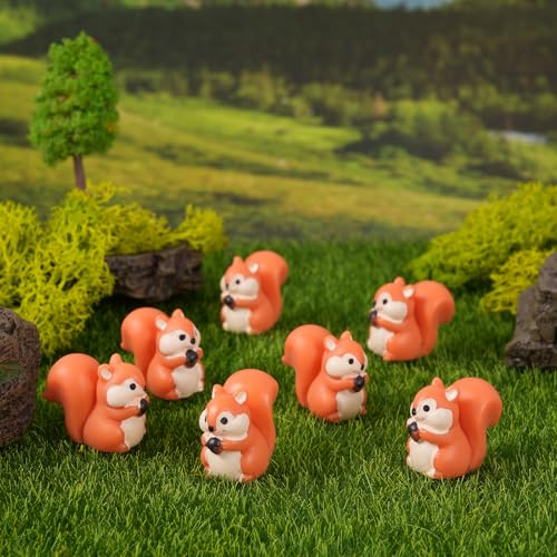 20 Pcs 2.1 x 1.4cm Mini Squirrel Figurines - style: 20 Pcs Classic