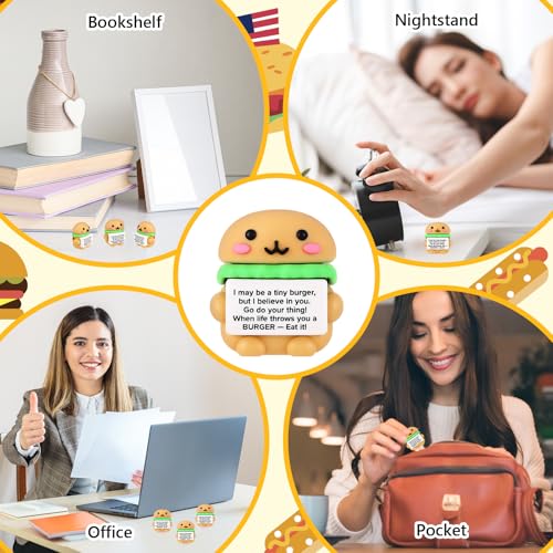 Gejoy 25 Pcs Mini Rubber Burger Toys Positive Mini Burgers Figures - style: Burger