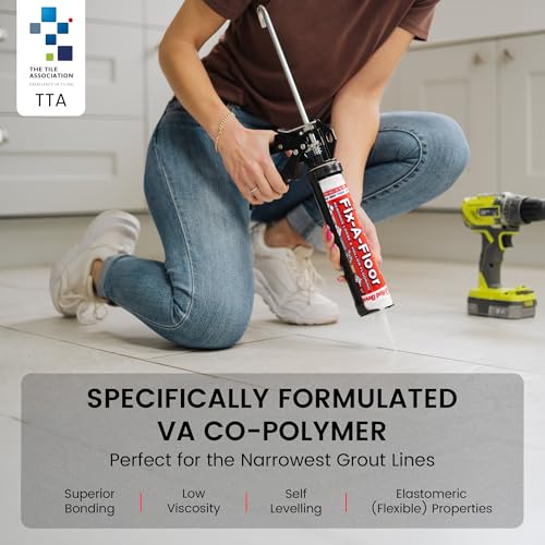The Original Fix-A-Floor Loose Tile Repair Adhesive - Tile, Marble, Stone, Wood - Easy DIY Repair – Versatile Compatibility - 1 Gallon Jug – Comes with a Syringe Applicator - size: 1 Gallon (Pack of 1)