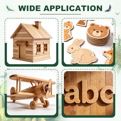 HARFINGTON 4pcs 2mm Basswood Plywood Sheet 12"x9"x3/32 Thin Plywood Board - size: 12"x9"x3/32"(2mm Thick)