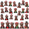 Yaomiao 60 Pcs Christmas Mini Resin Highland Cow - style: Christmas