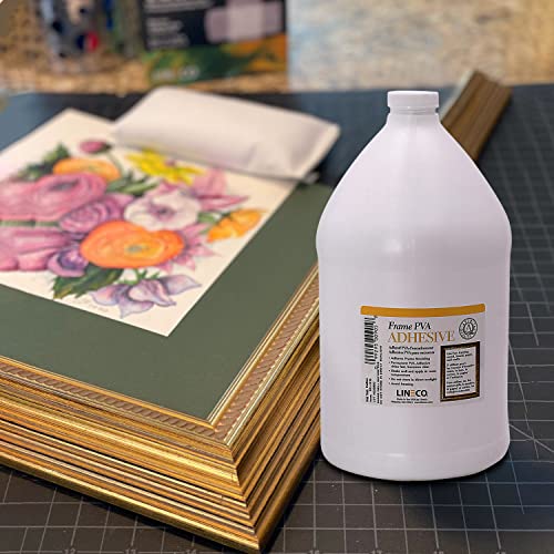 Lineco Frame PVA Adhesive, Acid Free, Dried Clear and Flexible, 1 Gallon - size: 1 Gallon