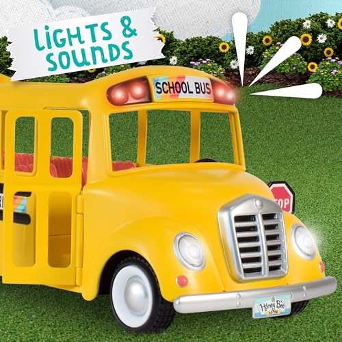 Honey Bee Acres Sunshine School Bus - Lights and Sounds with Doll - Ages 3+ - style: School Bus