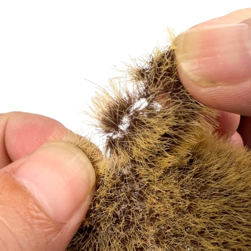 Miniature Model Grass Tufts & 8mm Static Grass Sheets for Diorama - 3.27x2.17 Inch Terrain Scenery for Railway, Train, Car Diorama & Miniature Scene Models (Wood Yellow) - color: Wood Yellow