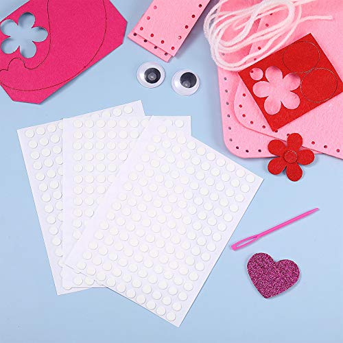 Zonon 1000 Pcs Double Sided Adhesive Dots Clear Glue Point Tape Stickers Balloon Glue Round Mini No Traces Adhesive Sticker Dot Sticker for Classroom Decor Craft DIY Office (0.24 Inch/ 6 mm) - size: 0.24 Inch/ 6 mm