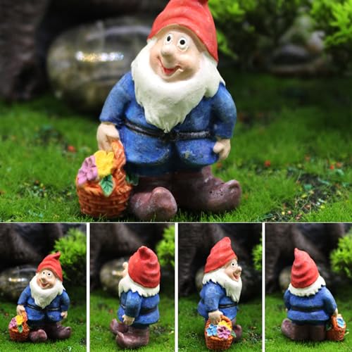 Mini Gnomes Set of 7 - Fairy Garden Accessories, Tiny Gnome Figurines for Miniature Fairy Garden Decor, Plant Pot Decorations - style: Gnome Set of 7