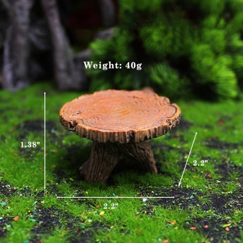 5 Pcs Miniature Table and Chairs Set for Fairy Garden, Resin DIY Craft Micro Landscape Decor, Tiny Home Accessories for Succulents, Terrarium, and Outdoor Ornaments - color: 5 Pcs Table and Chairs Set