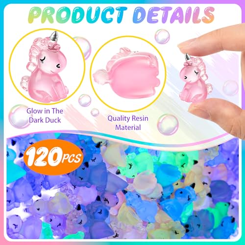 HFAYDZSW 60Pcs Luminous Mini Resin Unicorn Figurines
