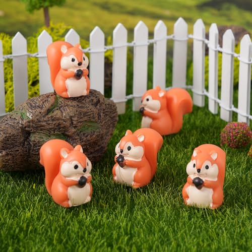100 Pcs 2.1 x 1.4 cm Mini Squirrel Figurines Decor - style: 100 Pcs Classic