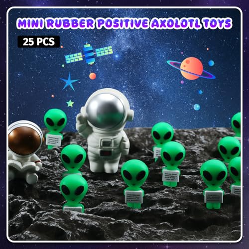 Gejoy 25 Pcs Mini Rubber Alien Toys Positive Mini Aliens Figures - style: Alien
