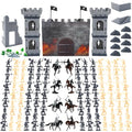 ONEST 254 Pieces Mini Medieval Knights Soldier Army Figures Horses and Soldiers Figurines Cupcake Topper Party Table Decorations - style: 254 Pieces
