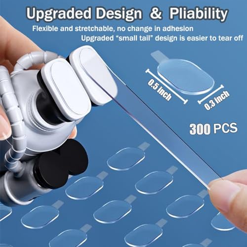 300 PCS Double Sided Sticky Dots, Sticky Tack Removable No Trace - size: 300 PCS