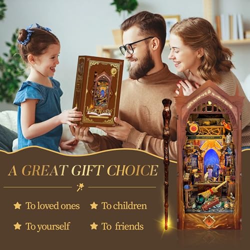 Book Nook Kit DIY Miniature House 3D Wooden Puzzle - Magic Academy - color: Magic Academy