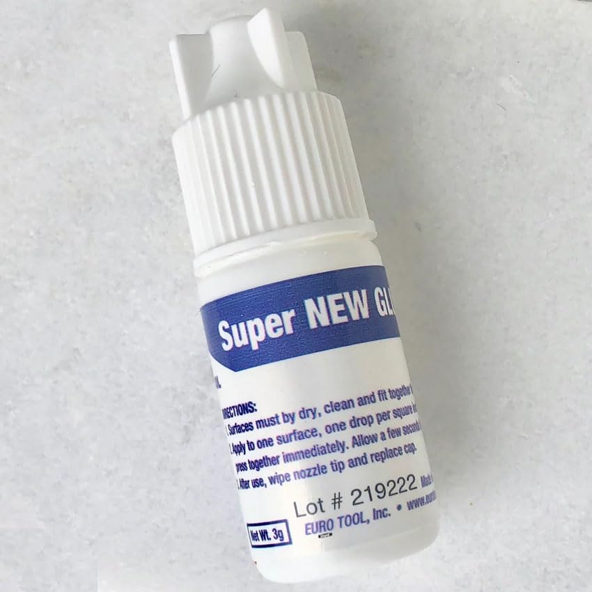 3 Bottles Super New Glue – Instant Precision Bonding Adhesive for Jewelry, Metal, Glass, Ceramics & Plastics (3 g)