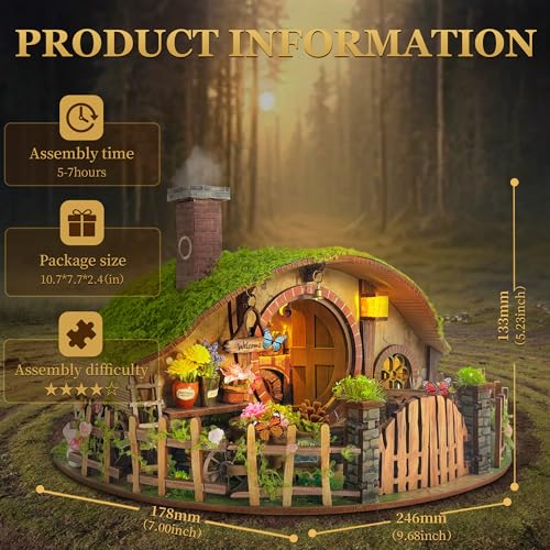 DIY Miniature House Kit Forest-Themed Mini House Building Kit - color: The Magic Ring House