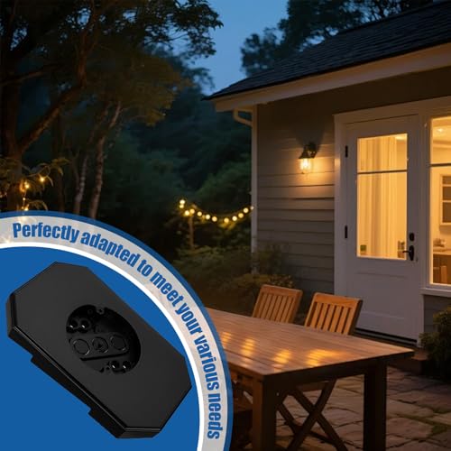 3 Pack Black Vinyl Siding Mounting Blocks for 1/2" Lap Double and 4" Siding - color: Rectangle Black, size: 3 pack
