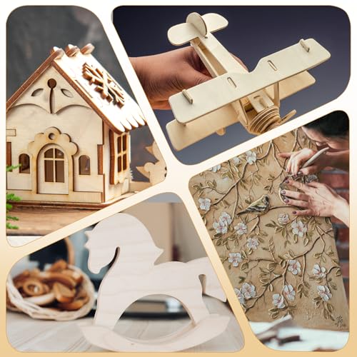 12PCS Balsa Wood Sheet, 2mm 4x8in and 4x4in Thin Unfinished Wood Boards Plywood Sheets Wood Sheets for Crafts for Laser Cutting DIY Crafts Architectural Models Wood Burning