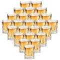 Meanplan 24 Pcs Mini Whiskey Tasting Set - 3.4oz Heavy Base Crystal Rocks Glasses - Vintage Engraved Small Bourbon & Whiskey Tasters for Bar, Parties, and Flight Samplings(Sparkle) - style: Sparkle