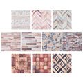 20 Sheets 10 Styles Dollhouse Wallpapers, 4x4 Inch Wood Grain Texture Self Adhesive Dollhouse Wallpaper Flooring PVC Waterproof Mini Stickers for DIY Crafting House Models - color: Wood Grain