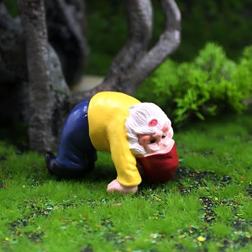 Miniature Garden Gnome Figurines, Yoga Poses, 2.2 Inch, Set of 4, Hand-Painted Desk Decor - color: 4 Pcs Gnomes Yoga Set