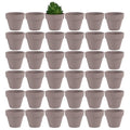 Yishang 1.9 Inch Tiny Grey Terracotta Pots Pack of 36-Small Mini White Clay Pots with Drainage Holes Flower Nursery Terra Cotta Planter for Tiny Cactus,Herb,Succulent Plants,Crafts - color: Gray