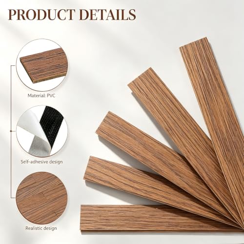 Dollhouse Flooring Set, 40Pcs Dollhouse Flooring Peel and Stick Miniature Floorboard Sheets for 1 12 Scale Rooms, Mini Self-Adhesive Wood Floor Boards for Dollhouse Accessories, DIY Craft