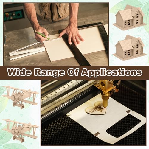 Sasylvia 30 Pcs 12 x 20 x 1/16 Inch Basswood Sheets for Crafts Plywood