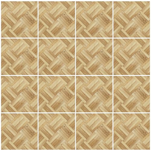 16 PCS Miniature Mini House Floor Tiles Self Adhesive Floor Tiles Faux 3D Brick Wall Paper Sticker for Mini House Decoration, 3.94 Inch, Checked Pattern - color: Checked Pattern