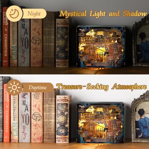 NookMaster Book Nook Kit, 3D Wooden Puzzle for Adults (Pirate Bay) - color: Pirate Bay