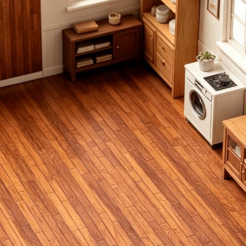 5 Sheets Hobby pre Built Model Boats Self Adhesive Wood Grain Stickers Kits Model Flooring Decals for Miniature Scenes Ship Models DIY Crafts Hobbyists Desktop Decoration