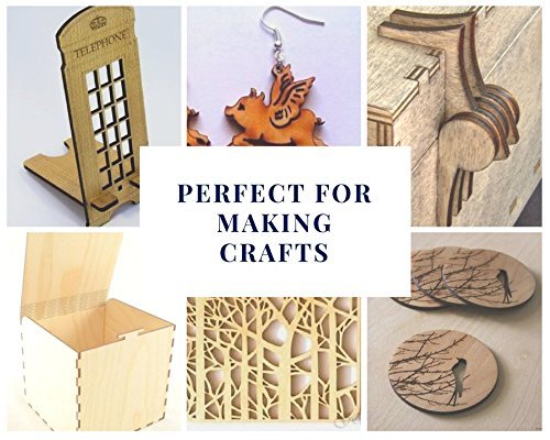3MM 1/8" x 12" x 12" Baltic Birch Plywood – B/BB Grade (6pk) Perfect for Arts and Crafts, School Projects and DIY Projects, Drawing, Painting, Wood Engraving, Wood Burning and Laser Projects - color: Pack of 6, size: 1/8" x 12" x 12"