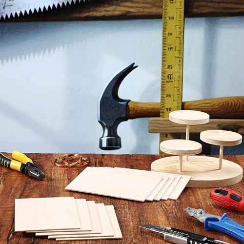 Namalu 10 Pack Unfinished Balsa Wood Sheet DIY, 6 x 4 x 0.08 Inches-2 mm - size: 10 Pack - 6 x 4 x 0.08 Inches-2 mm